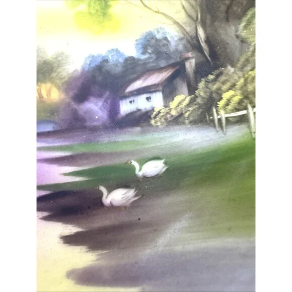 Vintage NORITAKE Morimura Japan Hand Painted Double Pierced 2 Handle Bowl - Picture 3 of 11